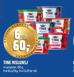Coop Obs TINE RISLUNSJ, NOK 60 tilbud