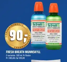 Coop Obs FRESH BREATH MUNNSKYLL, NOK 90 tilbud