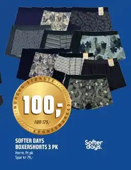 Coop Obs SOFTER DAYS BOXERSHORTS 3 PK, NOK 100 tilbud