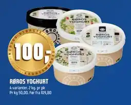 Coop Obs RØROS YOGHURT, NOK 100 tilbud