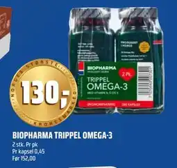 Coop Obs BIOPHARMA TRIPPEL OMEGA-3, NOK 130 tilbud