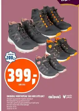 Coop Obs OKIDOKI/ NORTHPEAK SKO MID UTFLUKT, NOK 399 tilbud