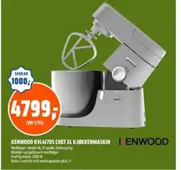 Coop Obs KENWOOD KVL4170S CHEF XL KJØKKENMASKIN, NOK 4799 tilbud
