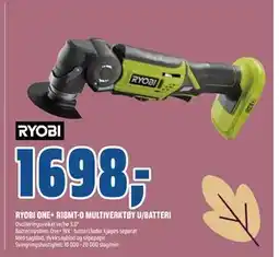 Coop Obs RYOBI ONE+ R18MT-0 MULTIVERKTØY U/BATTERI, NOK 1698 tilbud