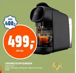 Coop Obs L’OR BARISTA KAPSELMASKIN, NOK 499 tilbud