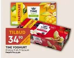 Coop Mega TINE YOGHURT, NOK 34.9 tilbud