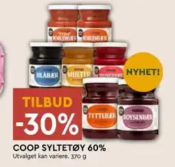 Coop Mega COOP SYLTETØY 60% tilbud