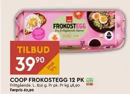 Coop Mega COOP FROKOSTEGG 12 PK, NOK 39.9 tilbud