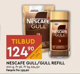 Coop Mega NESCAFE GULL/GULL REFILL, NOK 124.9 tilbud