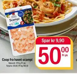Coop Extra Coop fra havet scampi, NOK 50 tilbud