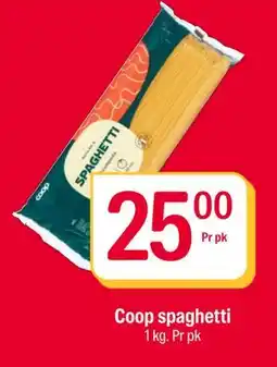 Coop Extra Coop spaghetti, NOK 25 tilbud