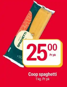 Coop Extra Coop spaghetti, NOK 25 tilbud