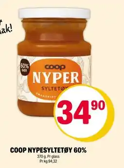 Coop Extra COOP NYPESYLTETØY 60%, NOK 34.9 tilbud