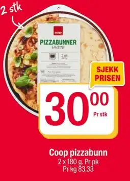 Coop Extra Coop pizzabunn, NOK 30 tilbud