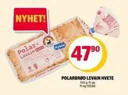 Coop Extra POLARBRØD LEVAIN HVETE, NOK 47.9 tilbud