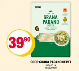 Coop Extra COOP GRANA PADANO REVET, NOK 39.9 tilbud