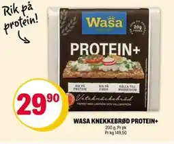 Coop Extra WASA KNEKKEBRØD PROTEIN+, NOK 29.9 tilbud