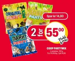 Coop Extra COOP PARTYMIX, NOK 55 tilbud