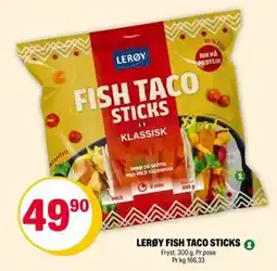 Coop Extra LERØY FISH TACO STICKS, NOK 49.9 tilbud