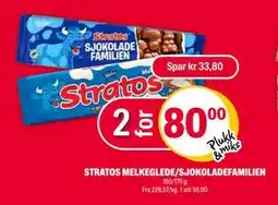 Coop Extra STRATOS MELKEGLEDE/SJOKOLADEFAMILIEN, NOK 80 tilbud