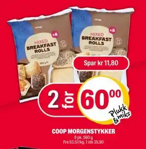 Coop Extra COOP MORGENSTYKKER, NOK 60 tilbud