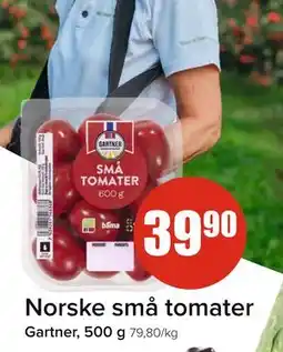 Spar Norske små tomater, NOK 39.9 tilbud