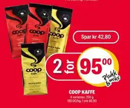 Coop Extra COOP KAFFE, NOK 95 tilbud