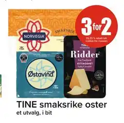 Spar TINE smaksrike oster tilbud