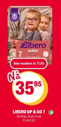 Coop Extra LIBERO UP & GO 7, NOK 71.9, Medlemspris tilbud