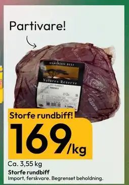Gigaboks Storfe rundbiff, NOK 169 tilbud