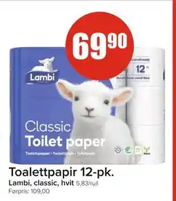 Spar Toalettpapir 12-pk, NOK 69.9 tilbud
