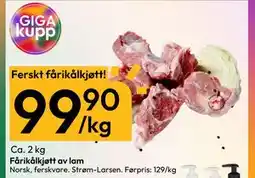 Gigaboks Fårikålkjøtt av lam, NOK 99.9 tilbud