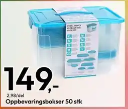 Gigaboks Oppbevaringsbokser 50 stk, NOK 149 tilbud