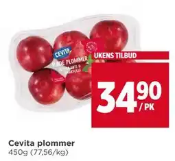 Meny Cevita plommer, NOK 34.9 tilbud