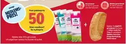 Matkroken 1 valgfritt grovbrød fra Coop + 1 liter melk fra Tine, Medlemspris tilbud