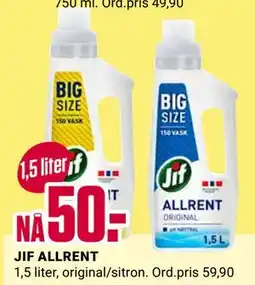 Europris JIF ALLRENT, NOK 50 tilbud