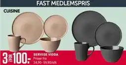 Europris SERVISE VIDDA, Medlemspris tilbud