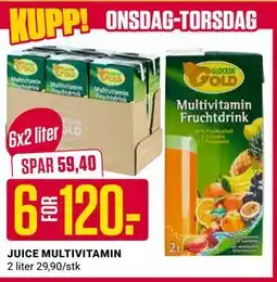 Europris JUICE MULTIVITAMIN, NOK 120 tilbud