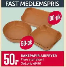 Europris BAKEPAPIR AIRFRYER, Medlemspris tilbud