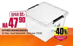 Europris OPPBEVARINGSBOKS, NOK 47.9 tilbud