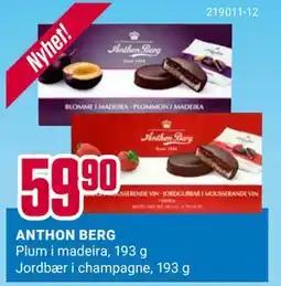 Europris ANTHON BERG, NOK 59.9 tilbud