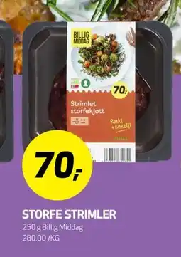 Bunnpris STORFE STRIMLER, NOK 70 tilbud