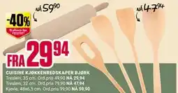 Europris CUISINE KJØKKENREDSKAPER BJØRK tilbud