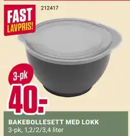 Europris BAKEBOLLESETT MED LOKK, NOK 40 tilbud