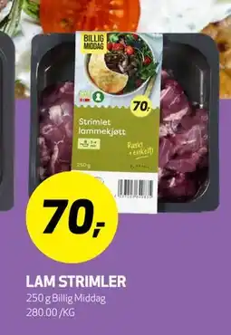 Bunnpris LAM STRIMLER, NOK 70 tilbud