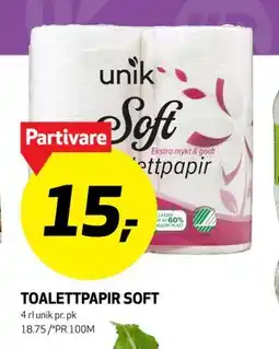 Bunnpris TOALETTPAPIR SOFT, NOK 15 tilbud