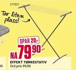 Europris EFFEKT TØRKESTATIV, NOK 79.9 tilbud