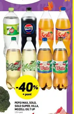Bunnpris PEPSI MAX, SOLO, SOLO SUPER, VILLA, MOZELL OG 7 UP tilbud