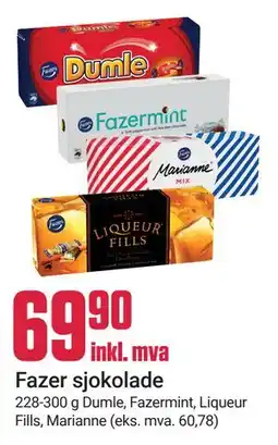 Europris Fazer sjokolade, NOK 69.9 tilbud