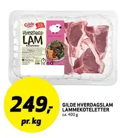 Bunnpris GILDE HVERDAGSLAM LAMMEKOTELETTER, NOK 249 tilbud